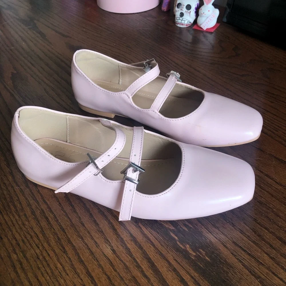 Pink Mary Jane Flats - Picture 2 of 4